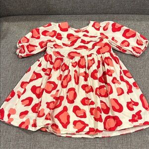 Pink Chicken red and pink animal print dress for Christmas or Valentine’s Day